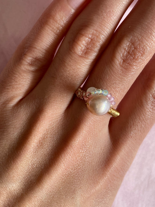 Pearl, Amazonite and Japanese Glass
